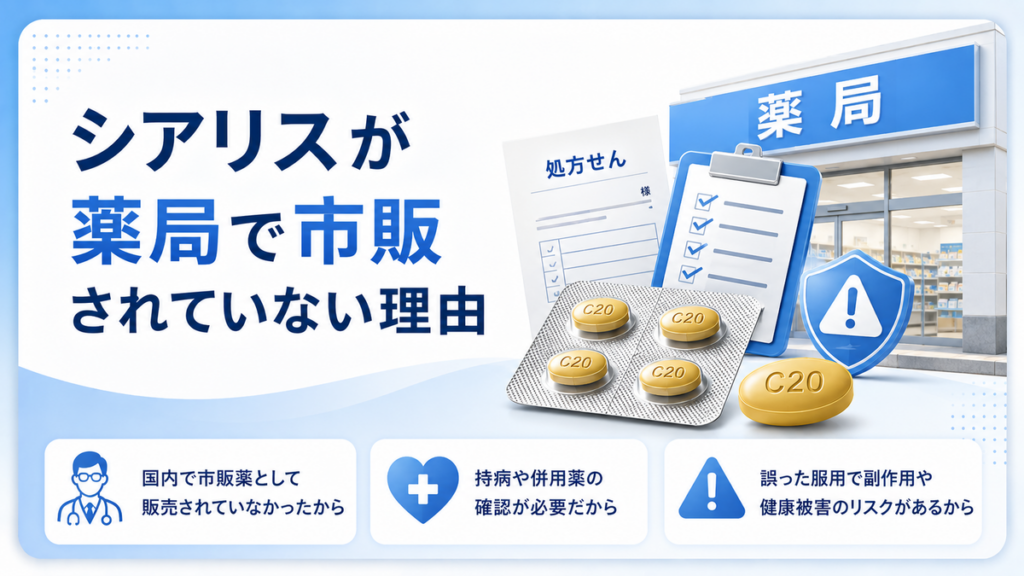 シアリスが薬局で市販されていない理由