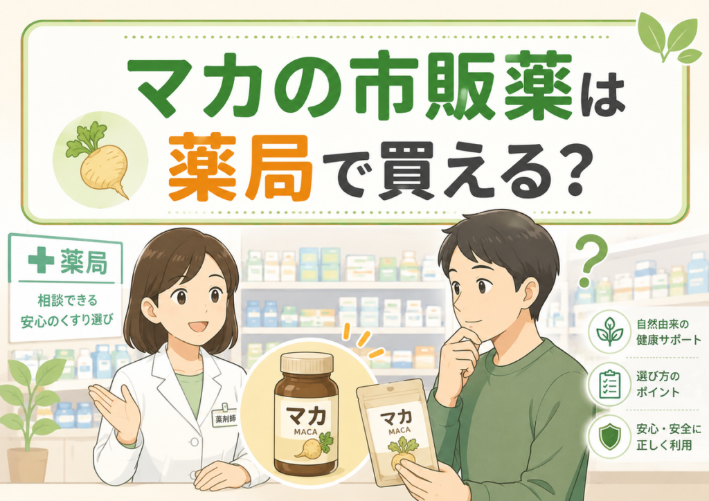 マカの市販薬は薬局で買える?