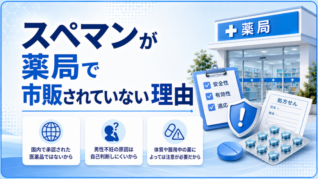 スペマンが薬局で市販されていない理由