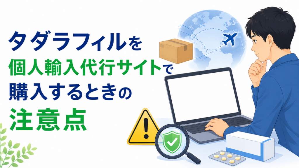タダラフィルを個人輸入代行サイトで購入するときの注意点
