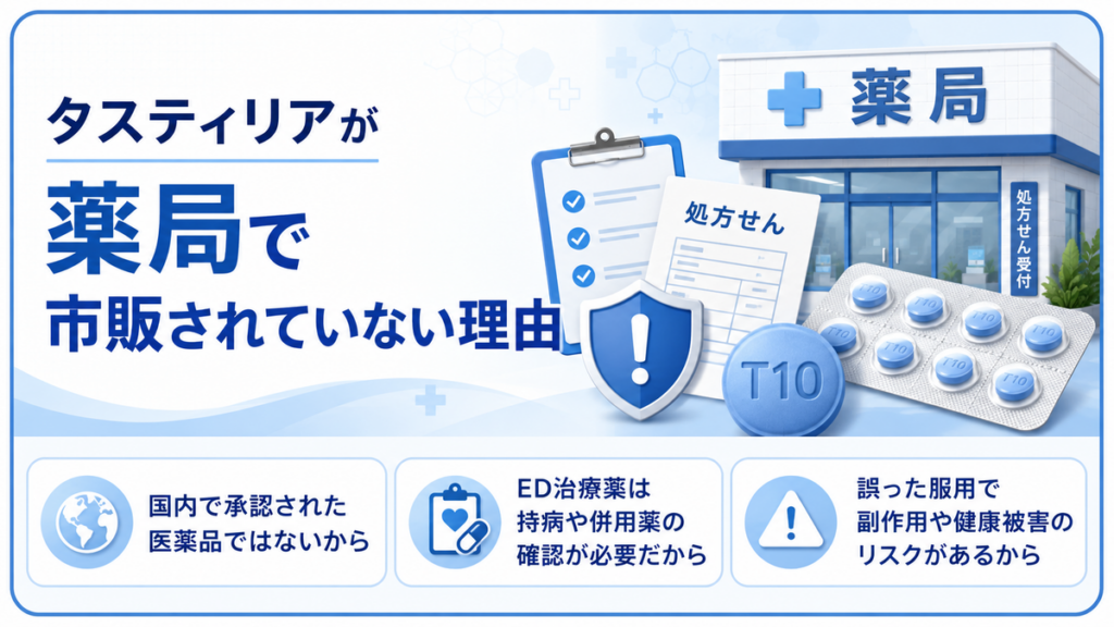 タスティリアが薬局で市販されていない理由