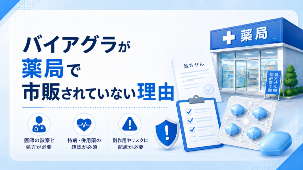 バイアグラが薬局で市販されていない理由